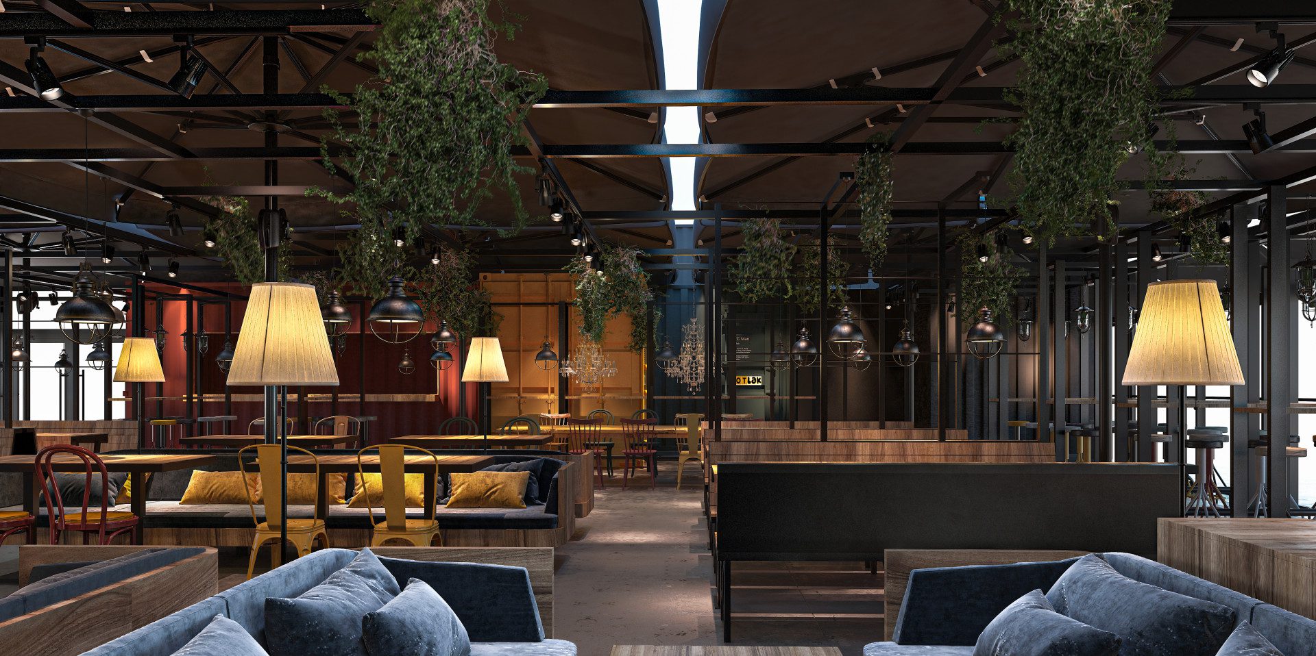 Otlak Gastro Pub aydınlatma tasarımı - gastro pub konsepti