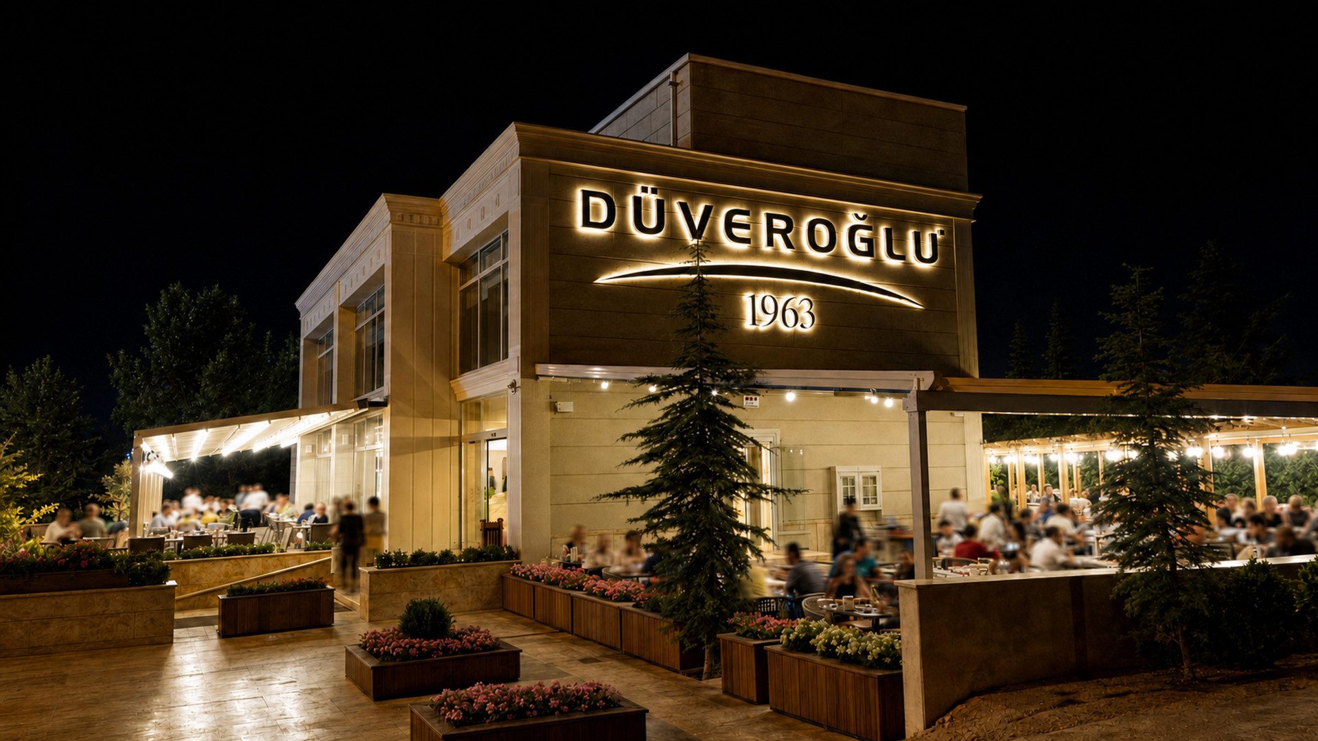 Düveroğlu restoran tasarımı - tabela ve giriş cephesi - CO Mimarlık