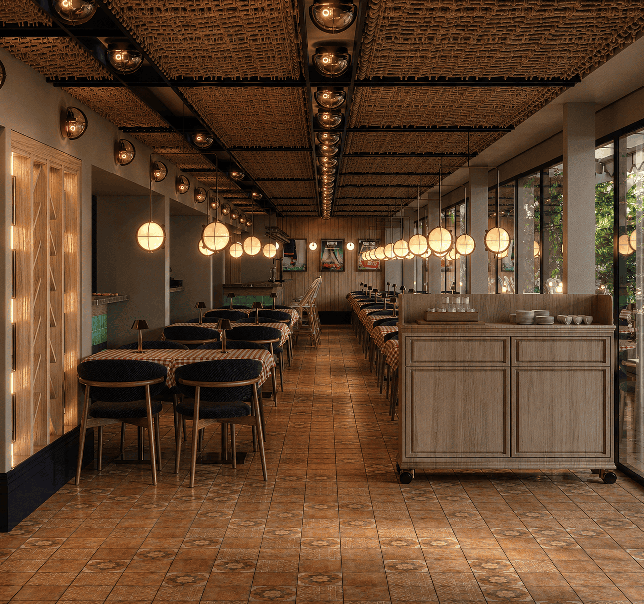 Sailor İtalyan restoranı tasarımı - iç mekan koridoru, Caddebostan