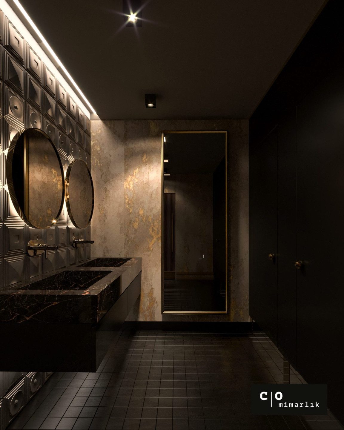 Türk restoran tasarımı - wc detayı