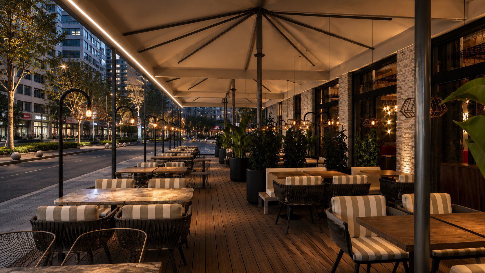 Türk restoran tasarımı - dış mekan teras, Beymen Dortmund