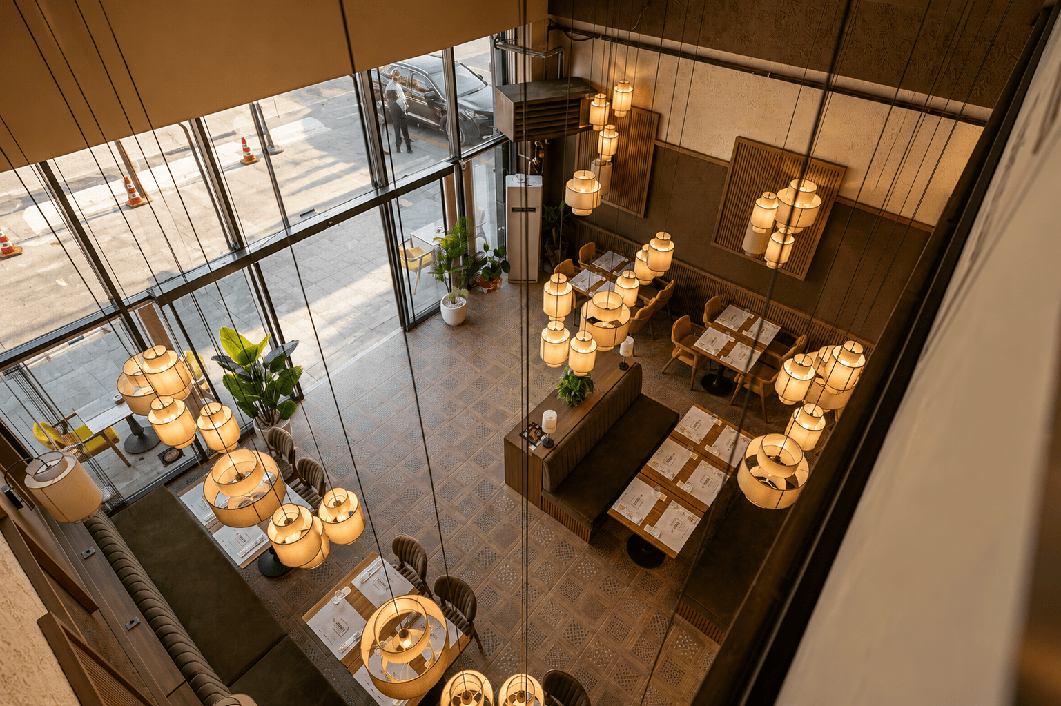 Kebap restoranı tasarımı - salon genel görünümü