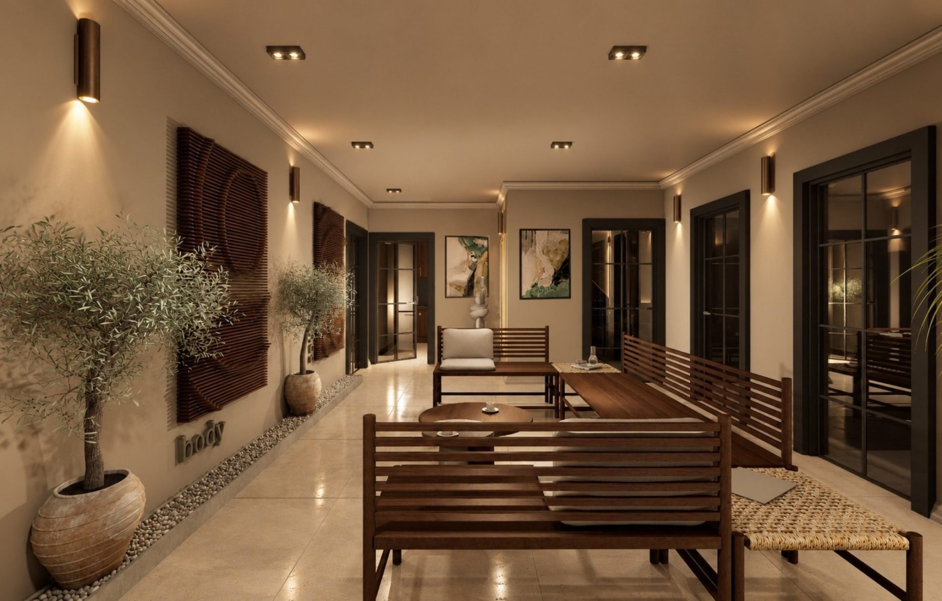 Tankut Y. Evi spa bekleme alanı