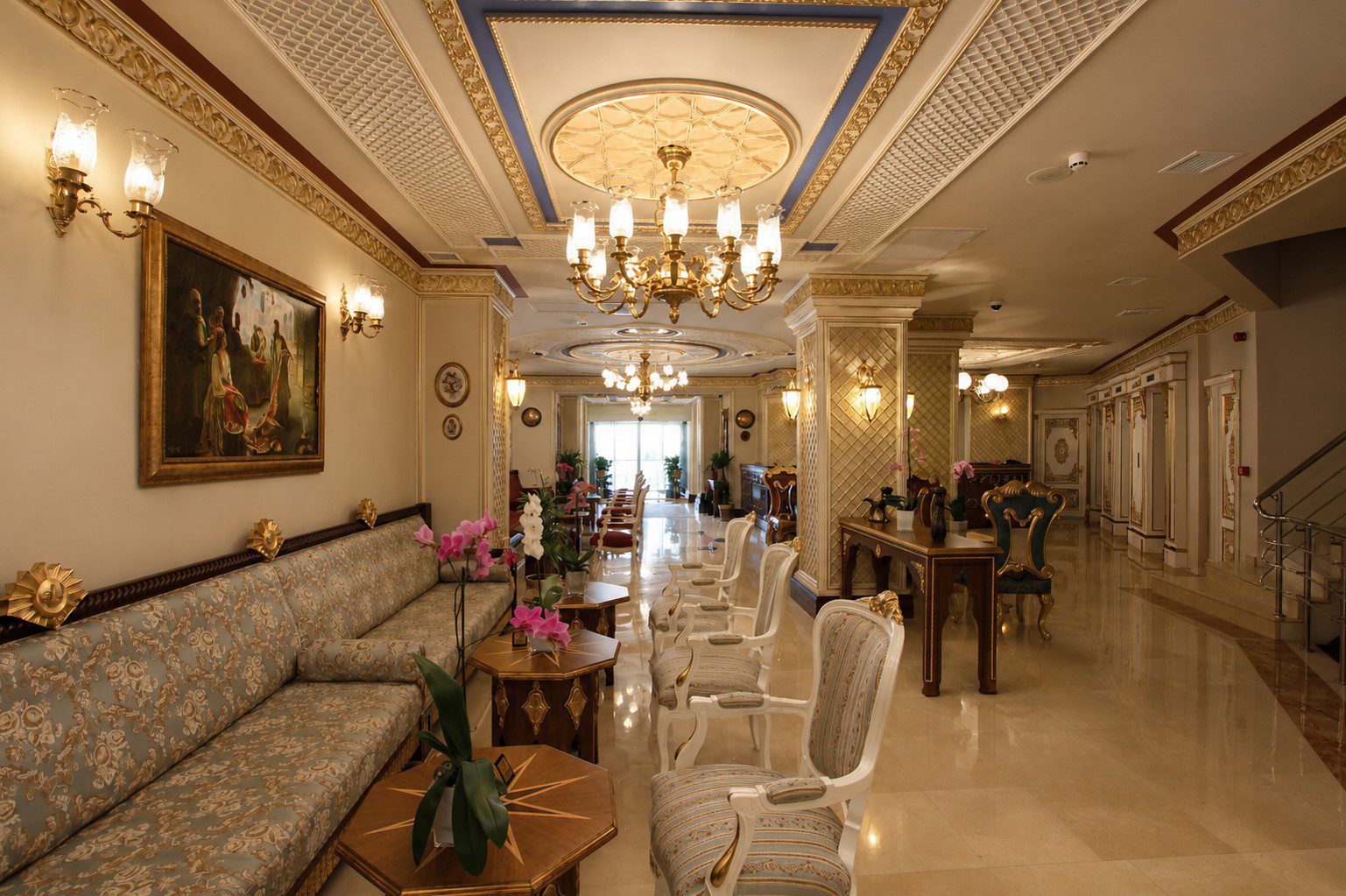 İstanbul otel iç mimarisi tasarımı - lobi genel görünüm