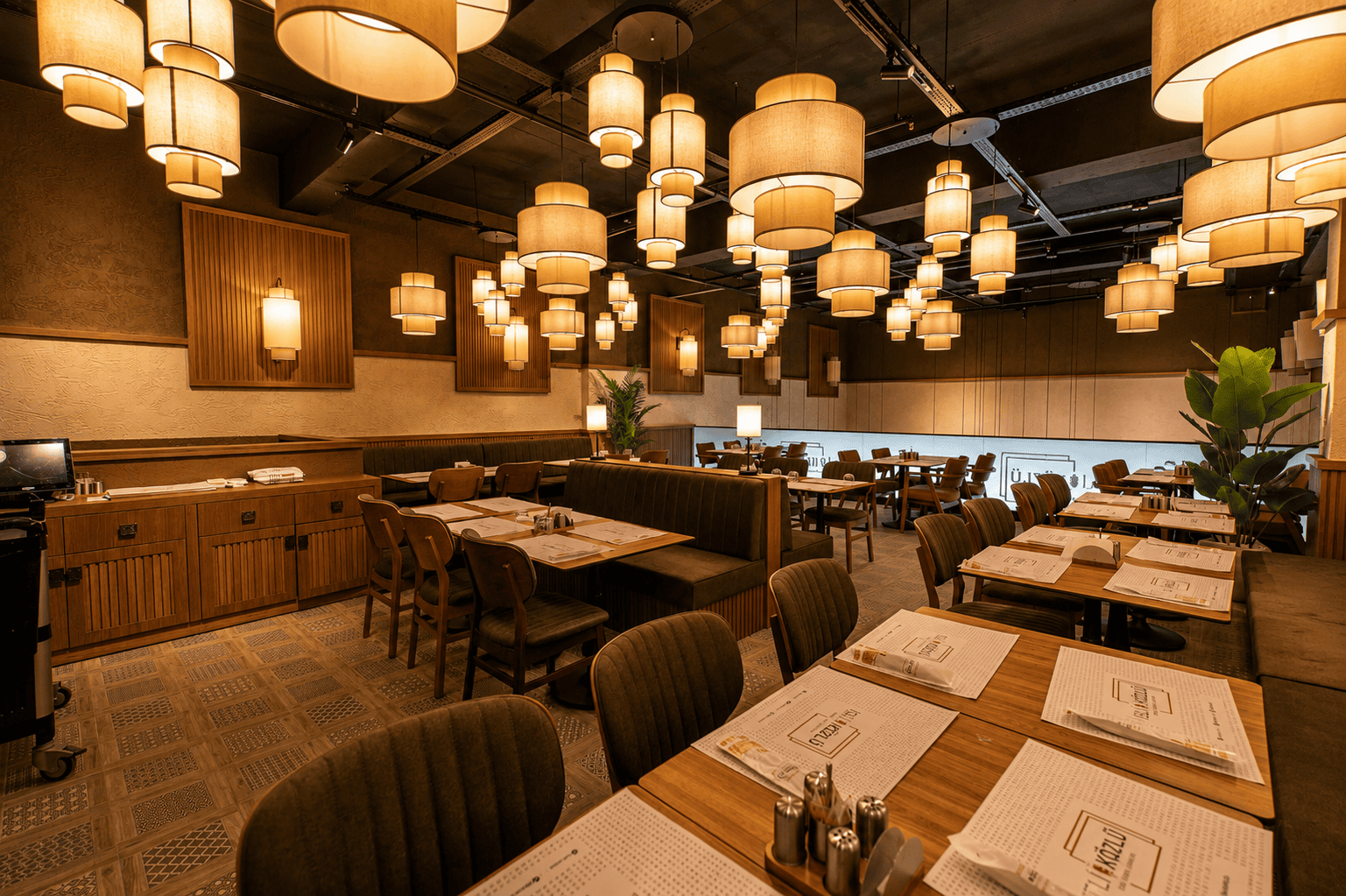 Kebap restoranı tasarımı - iç mekân detayı