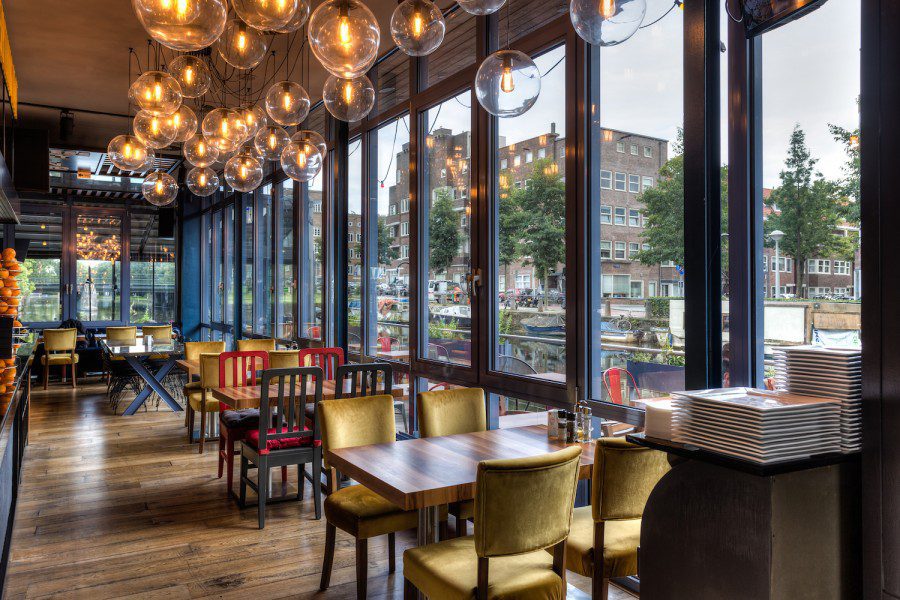 Cafe design - Florya - Amsterdam - kanal manzarası, iç mekan - CO Mimarlık-