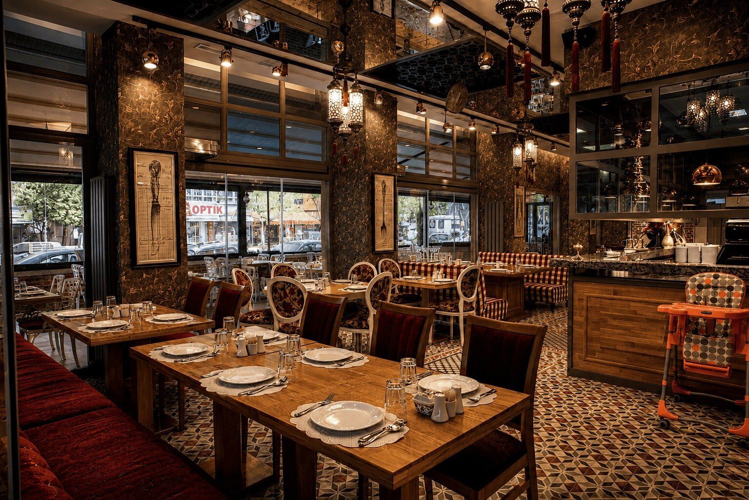 Kebapçı tasarımı - salon genel görünüm