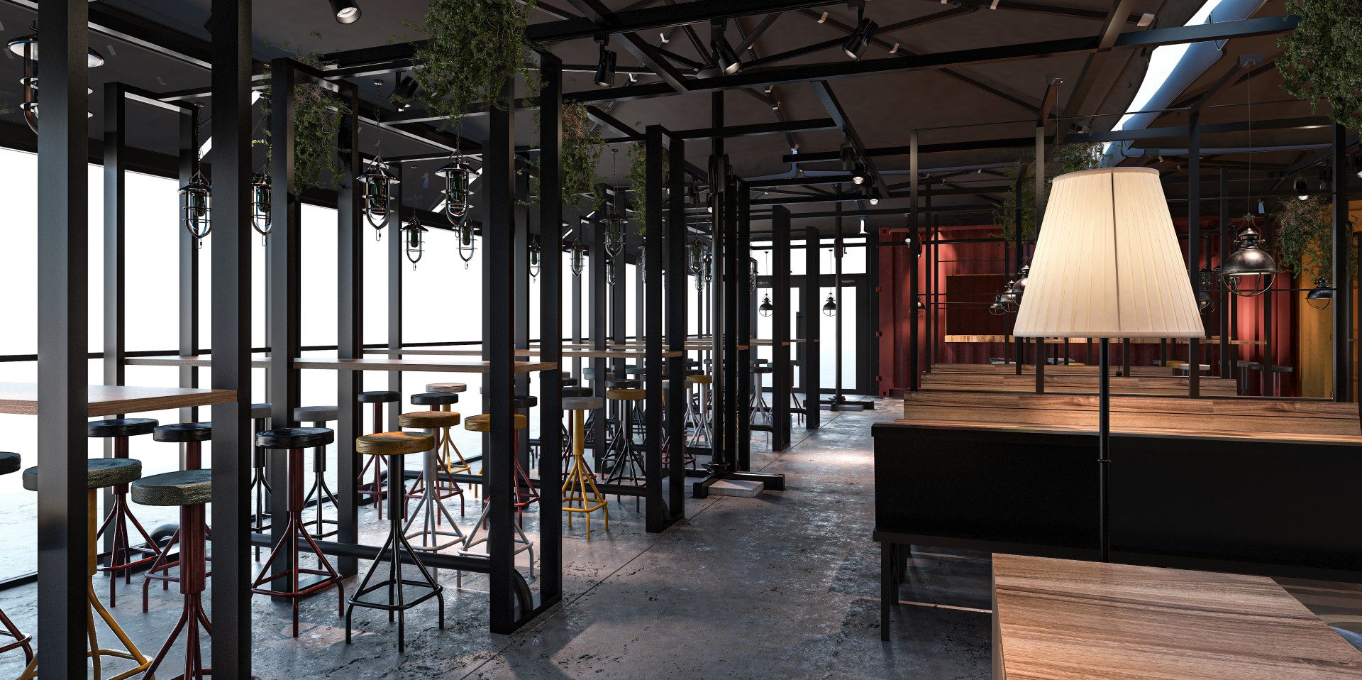 Otlak Gastro Pub tasarımı - endüstriyel iç mekan, CO Mimarlık