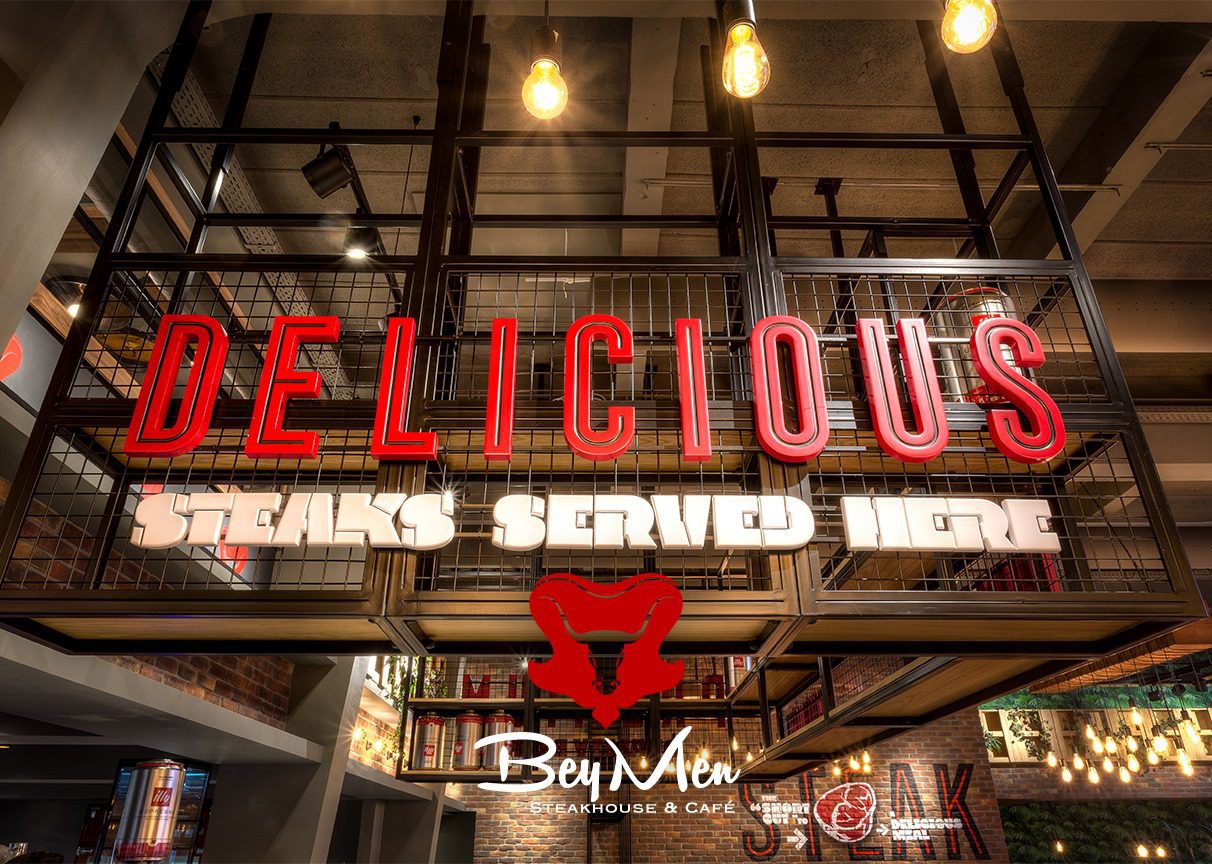 BeyMen Steak Amsterdam steakhouse tasarımı - içecek bar üstü detay